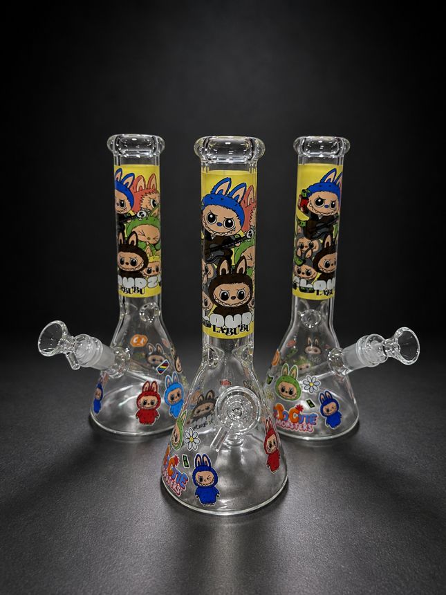 Graphic Straight-Tube Bongs